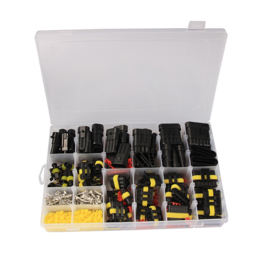 708Pcs Motorcycle Electrical Wire Cable Connector Male Female 1-6Pin Plug Kit