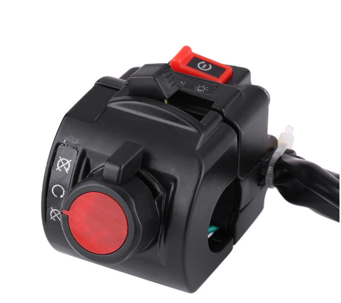 7/8″ MOTORCYCLE LEFT/RIGHT METAL/PLASTIC HANDLEBAR BLACK CONTROL SWITCHES