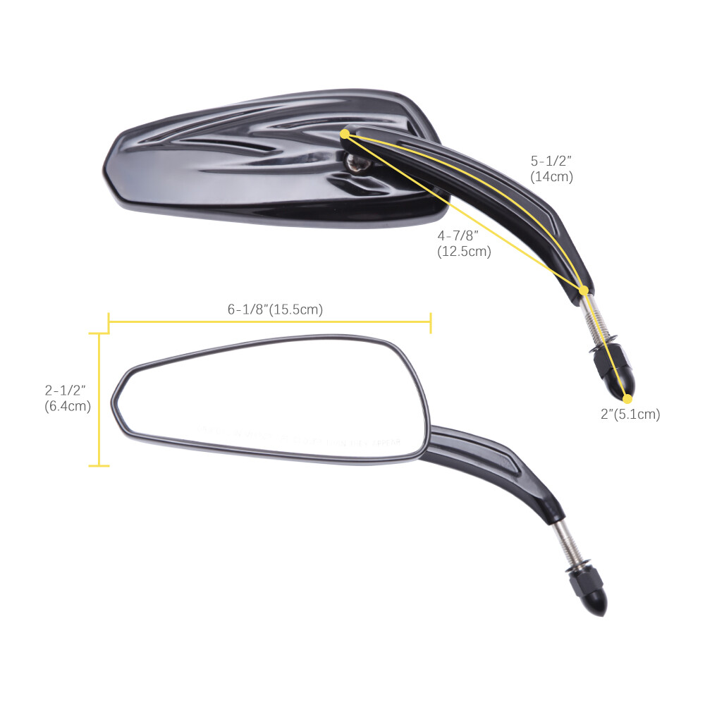 For Harley Street Glide Special Touring Black Motorcycle Rear View Side Mirrors