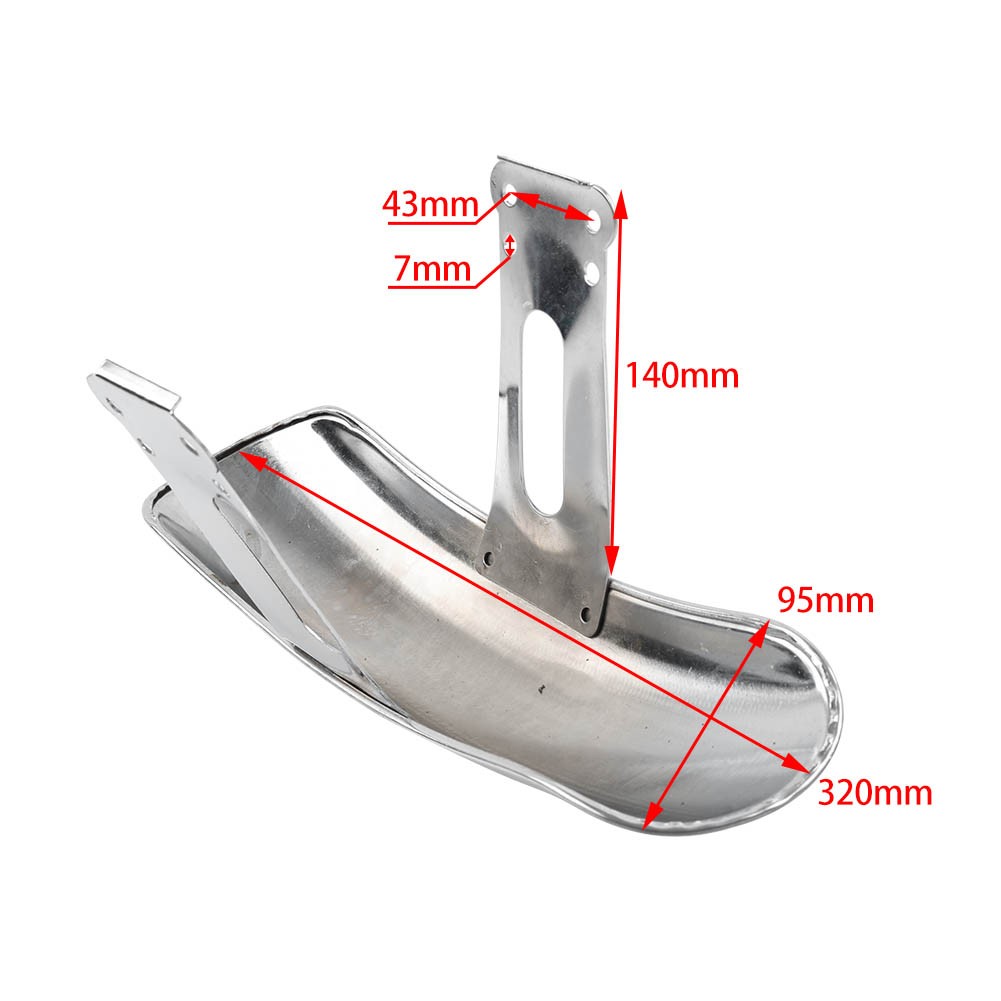 Motorcycle Retro Front Fender Protector Metal Mudguard Chrome For Honda CG125