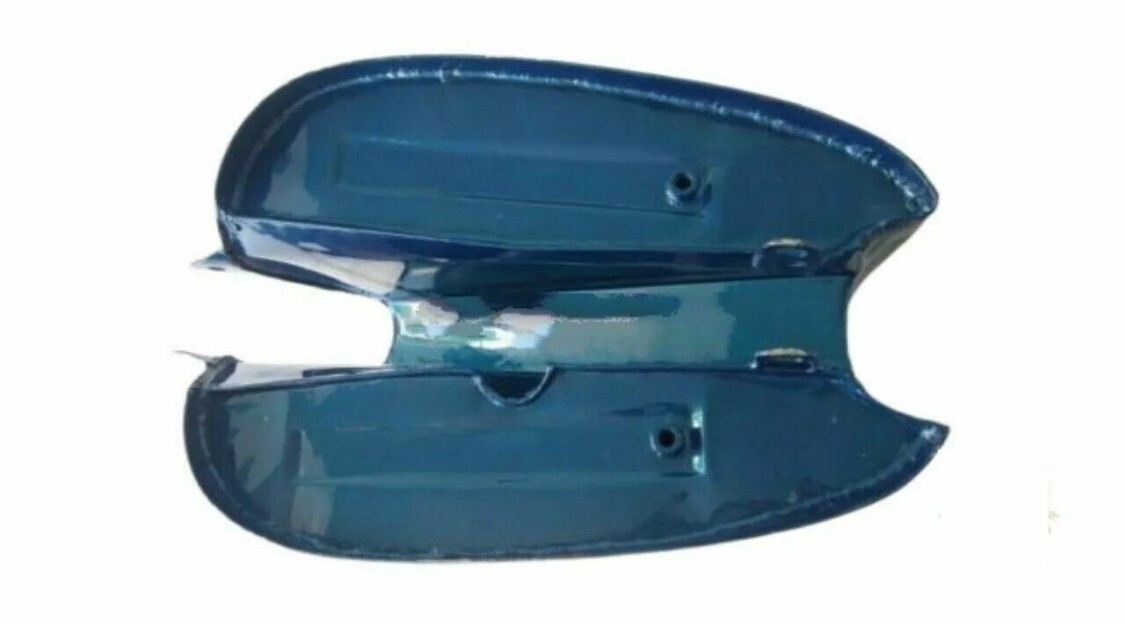 PANTHER M100 M120 CHROME AND BLUE PAINTED GAS FUEL PETROL TANK & CAP /FIT FOR