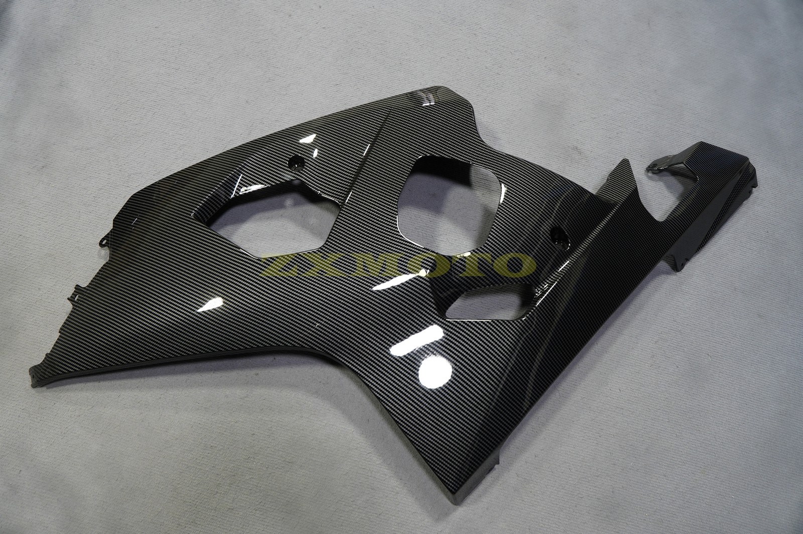 Black Carbon Fiber Fairing Kit +Tank Cover+Bolt For Suzuki GSXR600/750 2004-2005