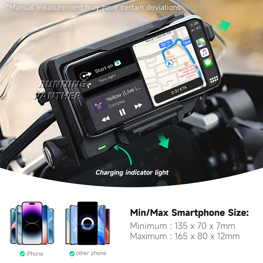 Wireless Charger Phone Mount USB Fast Charging For BMW R1300GS R 1300 GS