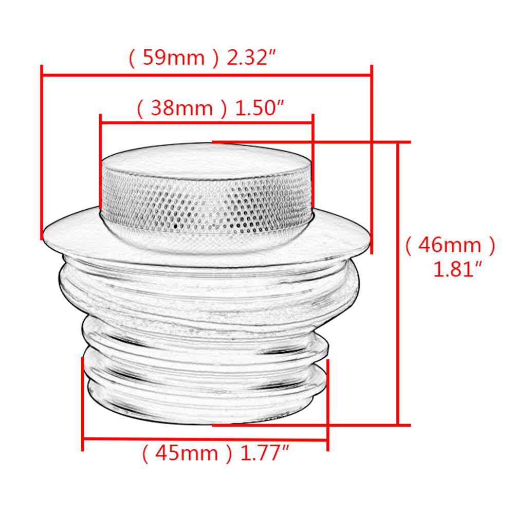 Black Flush Mount Pop Up Vented Fuel Tank Gas Cap For Harley Touring Road King
