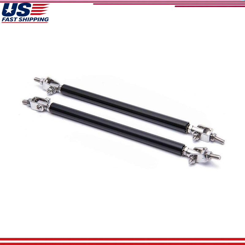 2pcs Adjustable Black 7.87-13 Front Lip Strut Rod Bumper Splitter UnColor: Black
