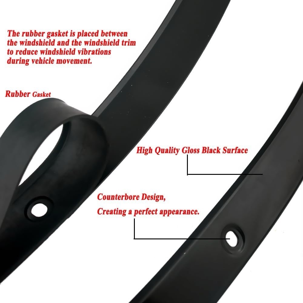 10.5” Smoke Windshield Gloss Black Trim Fit 2014-2024 Harley Touring FLHT FLHX +