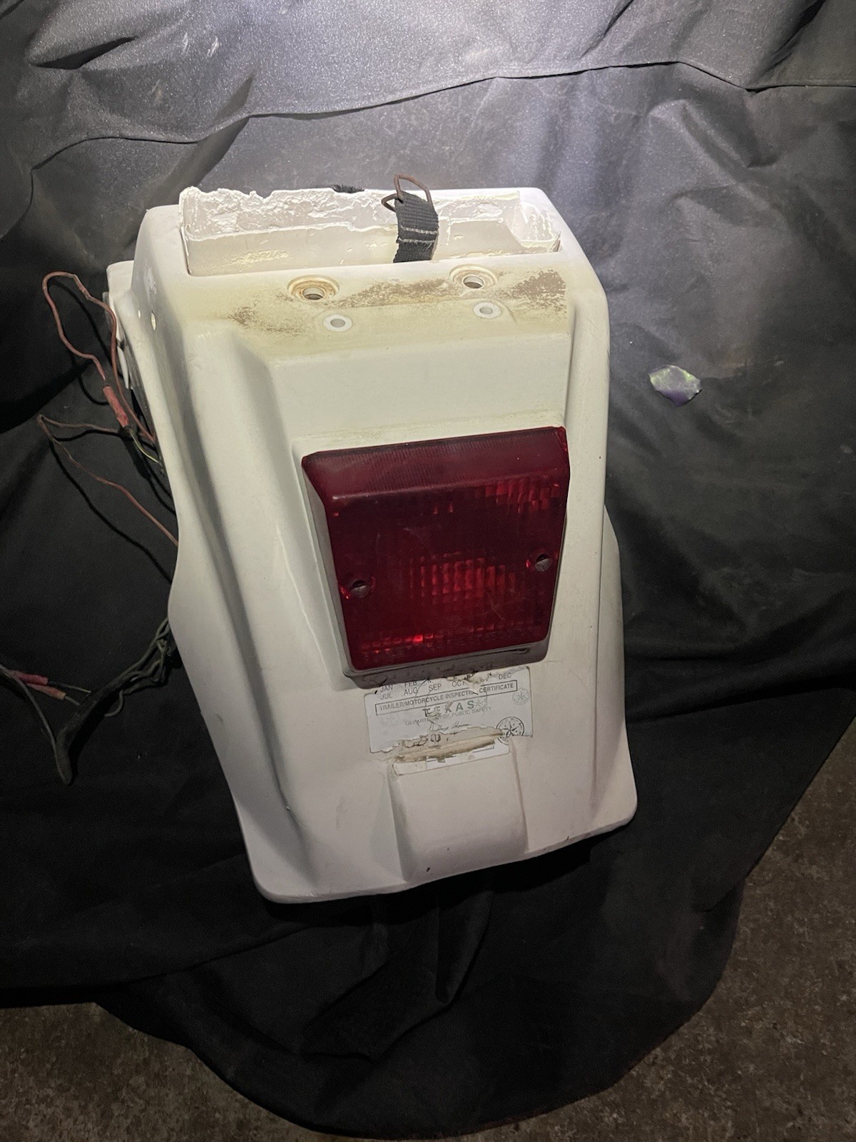 Kawasaki KLR650 1987-1991 Rear Fender With Tail Light And License Plate Mount