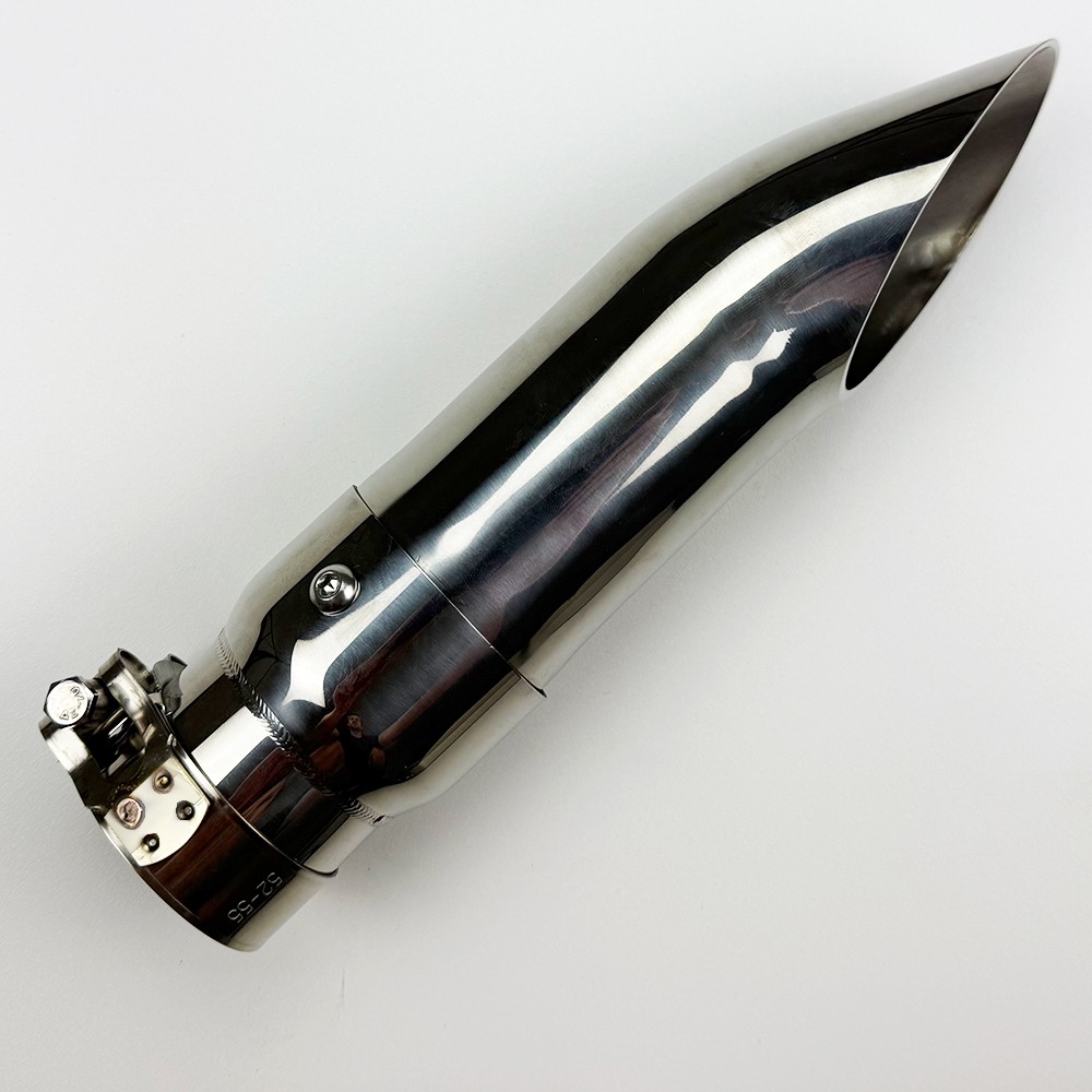 Shorty GP Universal Motorcycle v2 Exhaust Stainless Tip 1.75″ 1 3/4″ W/O Baffle