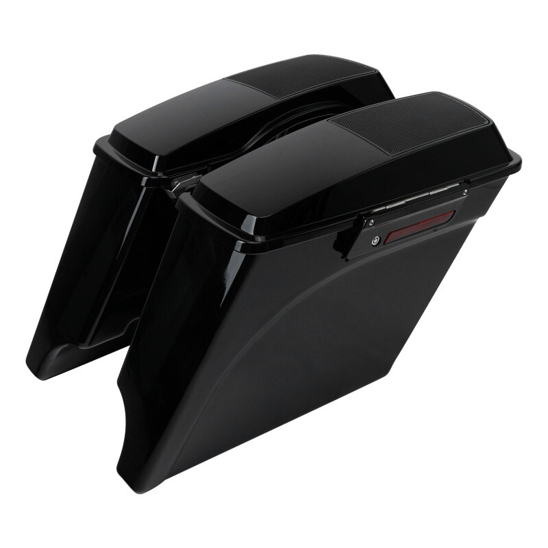 5″ Saddlebag Speaker Lids Bracket Kit Fit For Harley Softail Deluxe 84-17 Black