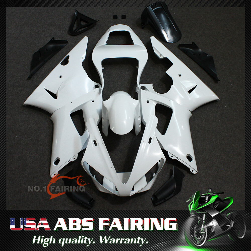 ABS Injection Fairing Kit BodyWork for YAMAHA YZF R1 2000-2001 Unpainted white