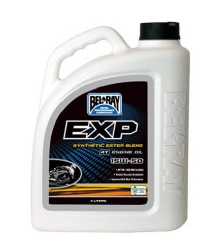 Bel-Ray 15W-50 EXP Semi-Synthetic Ester 4T Engine Oil 4 Liter Motorcycle ATV