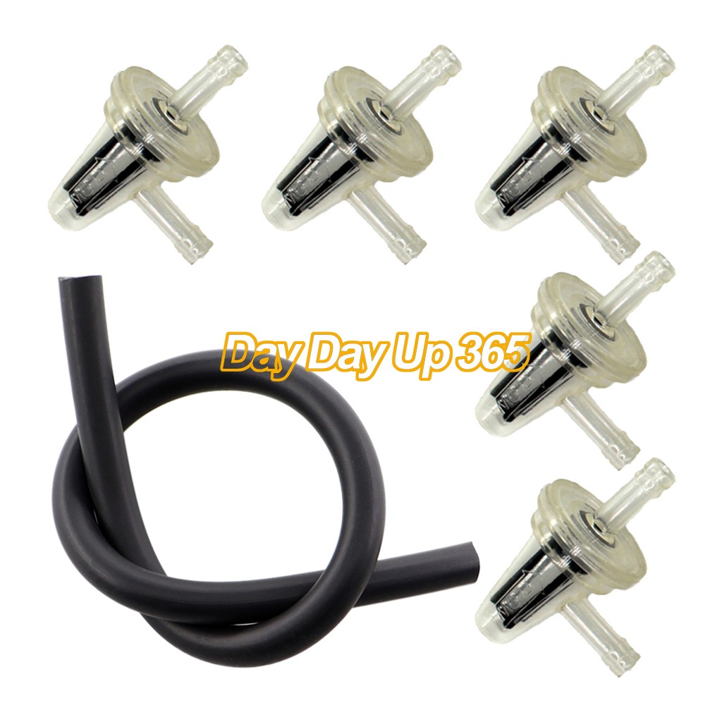 Compact Clear Inline Fuel Visu-Filter 90 Degree 5/8″ x 1/4″ Motorcycle 6*9 Line