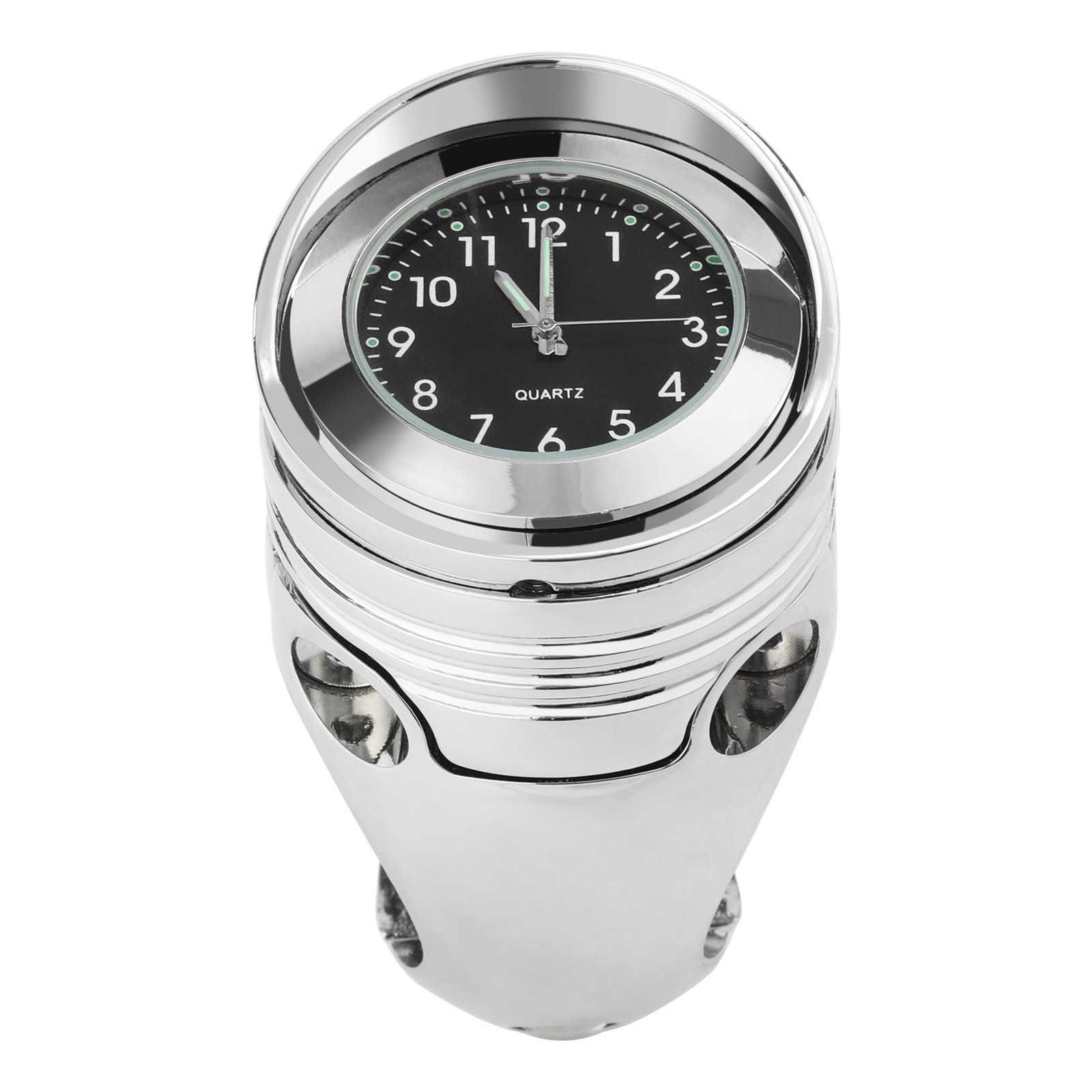 Handlebar Clock Chrome 1.25″ Mount Fit For Universal Motorcycle