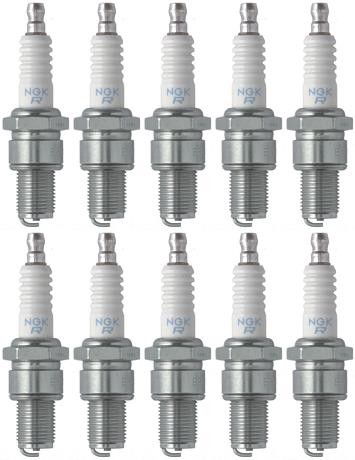 Set of 10 NGK Standard Spark Plugs for Kawasaki KZ1000-P 2005-1983 Engine 1000cc
