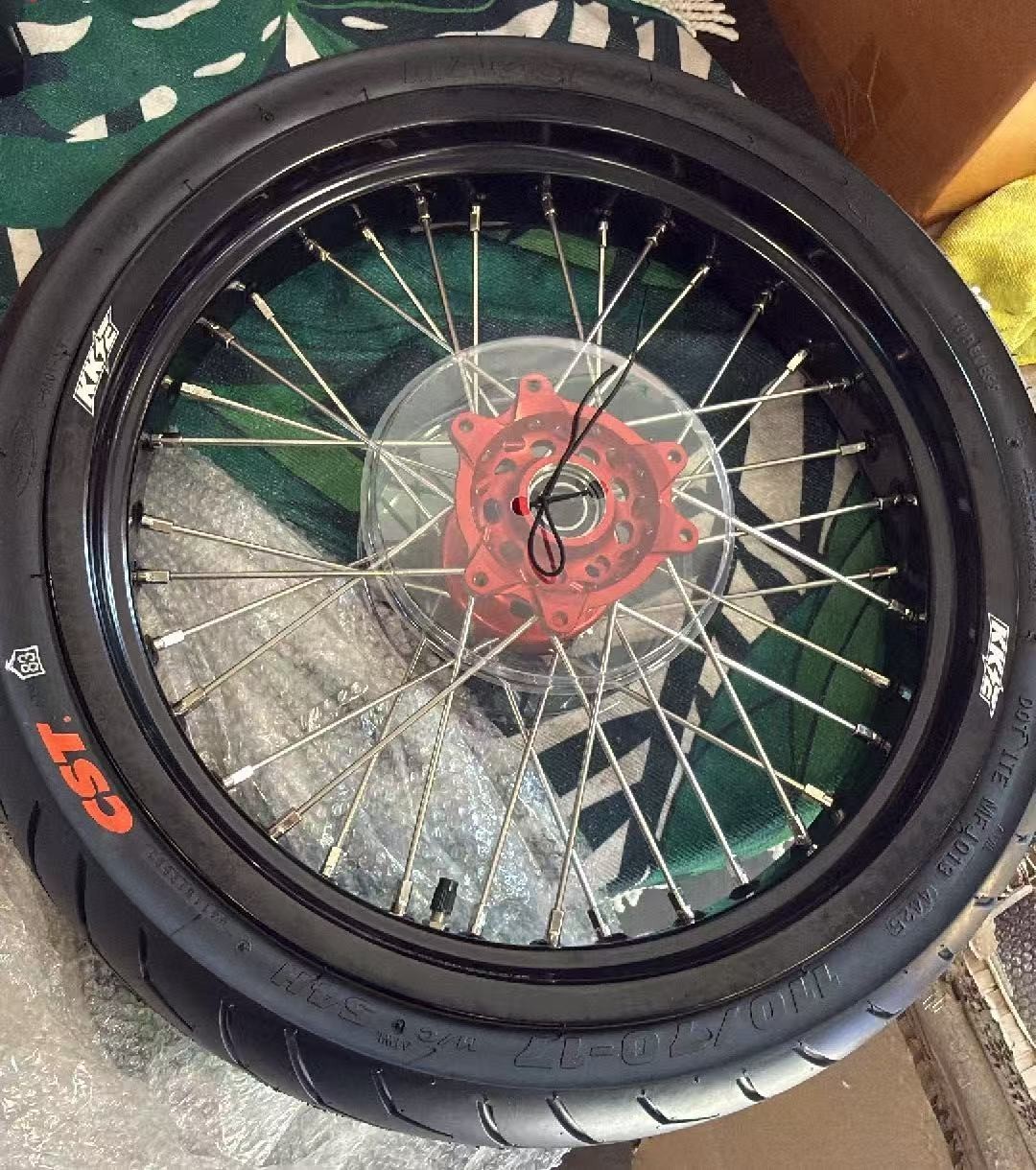 KKE 17″ Supermoto Wheels Tires For Honda XR650L 1993-2025 Motard Rims CNC Hubs