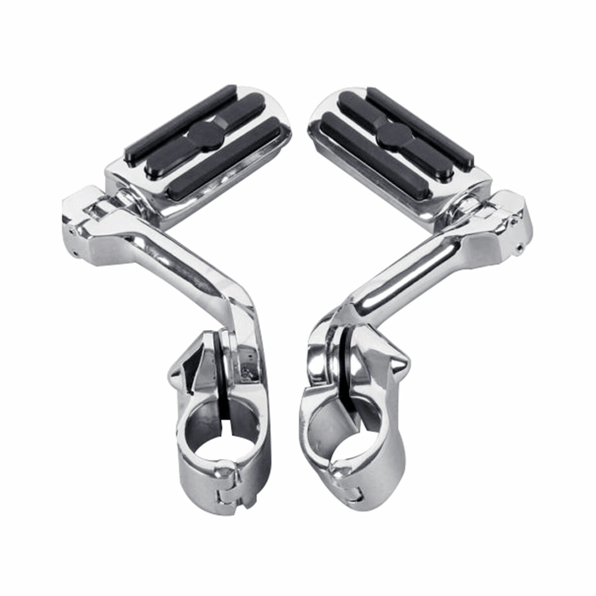 Mustache Engine Guard Crash Bar Footpegs Fit For Harley Softail Fatboy 2000-2017