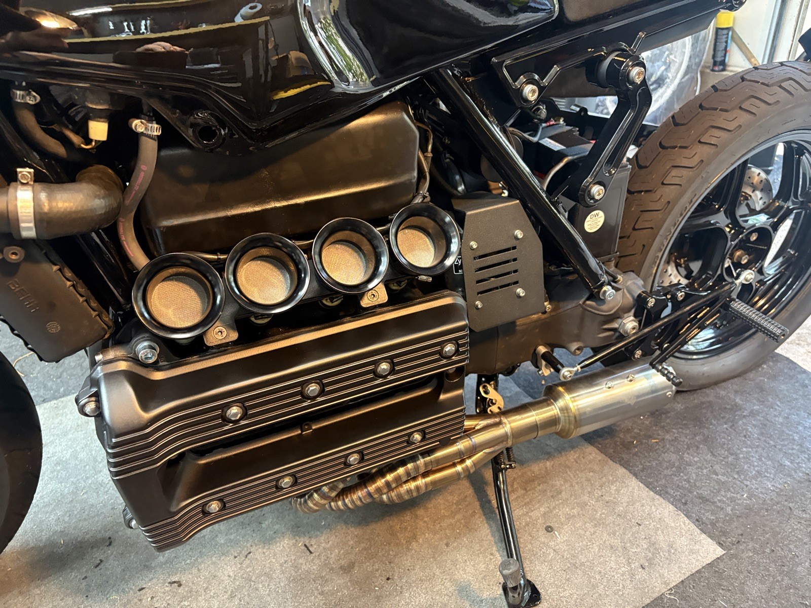 BMW K100 Velocity Stack (Decorative) for BMW K100 K100RS- BLACK