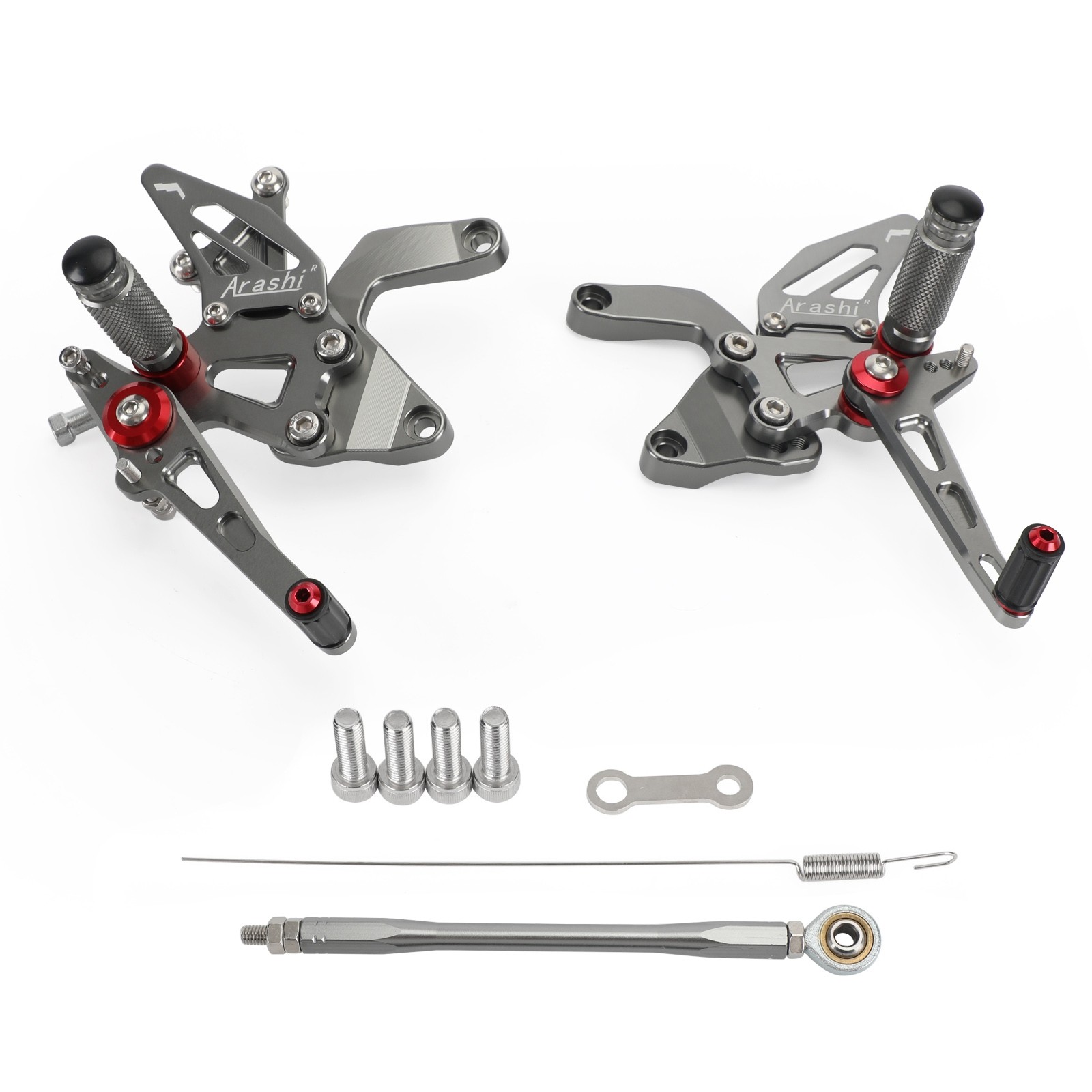 Aluminum Gray Rear Sets Footpegs Footrest Fit For Kawasaki Z900 Z 900 2021 2022