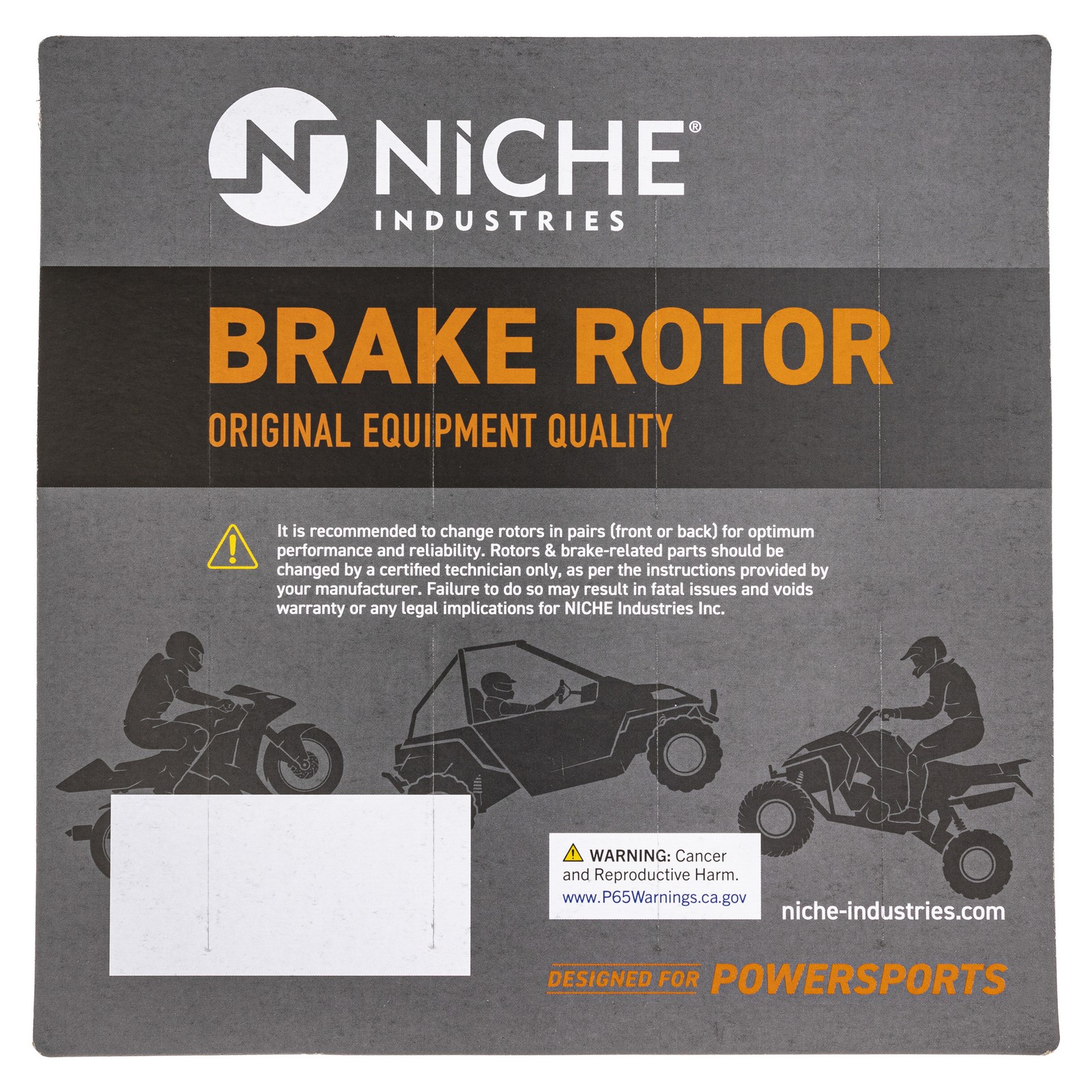 NICHE Rear Right Brake Rotor Pad Kit for Suzuki DR350 69100-43880 Semi Metallic