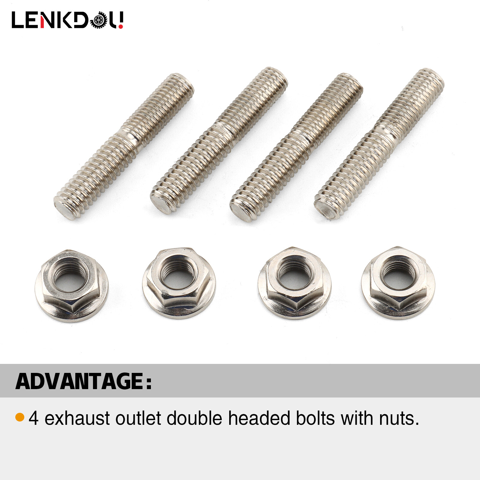 8x Exhaust Manifold Port Studs W/ Nuts For Harley Dyna Sportster Softail Touring