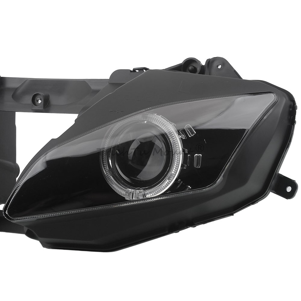 Fully HID Headlight Assembly Red Angel Eyes Headlamp For Yamaha YZF R6 2006-2007