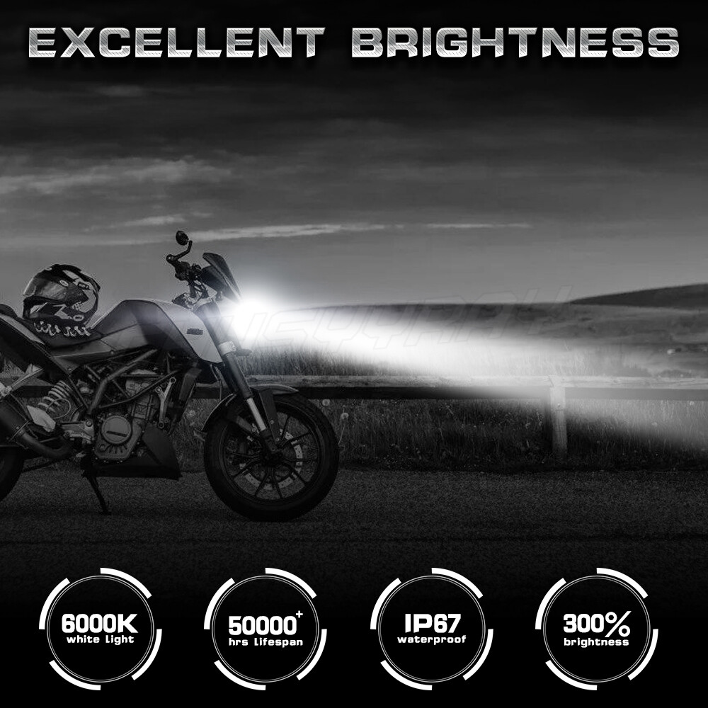For Honda Silver Wing 600 Motorcycle LED Headlight H7 6000K Bright White bulbs