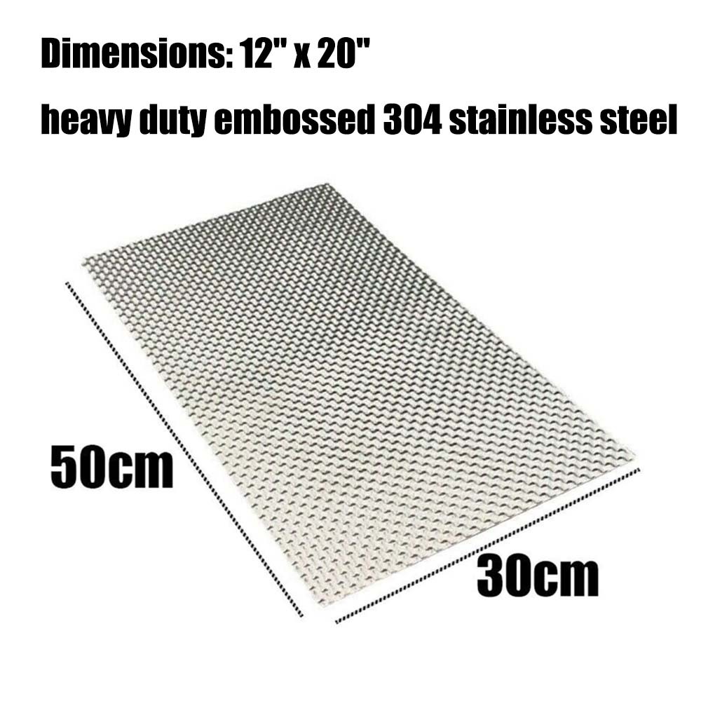 2PACK Embossed 304 stainless steel Auto Heat Shield Barrier Exhaust Car Turbo
