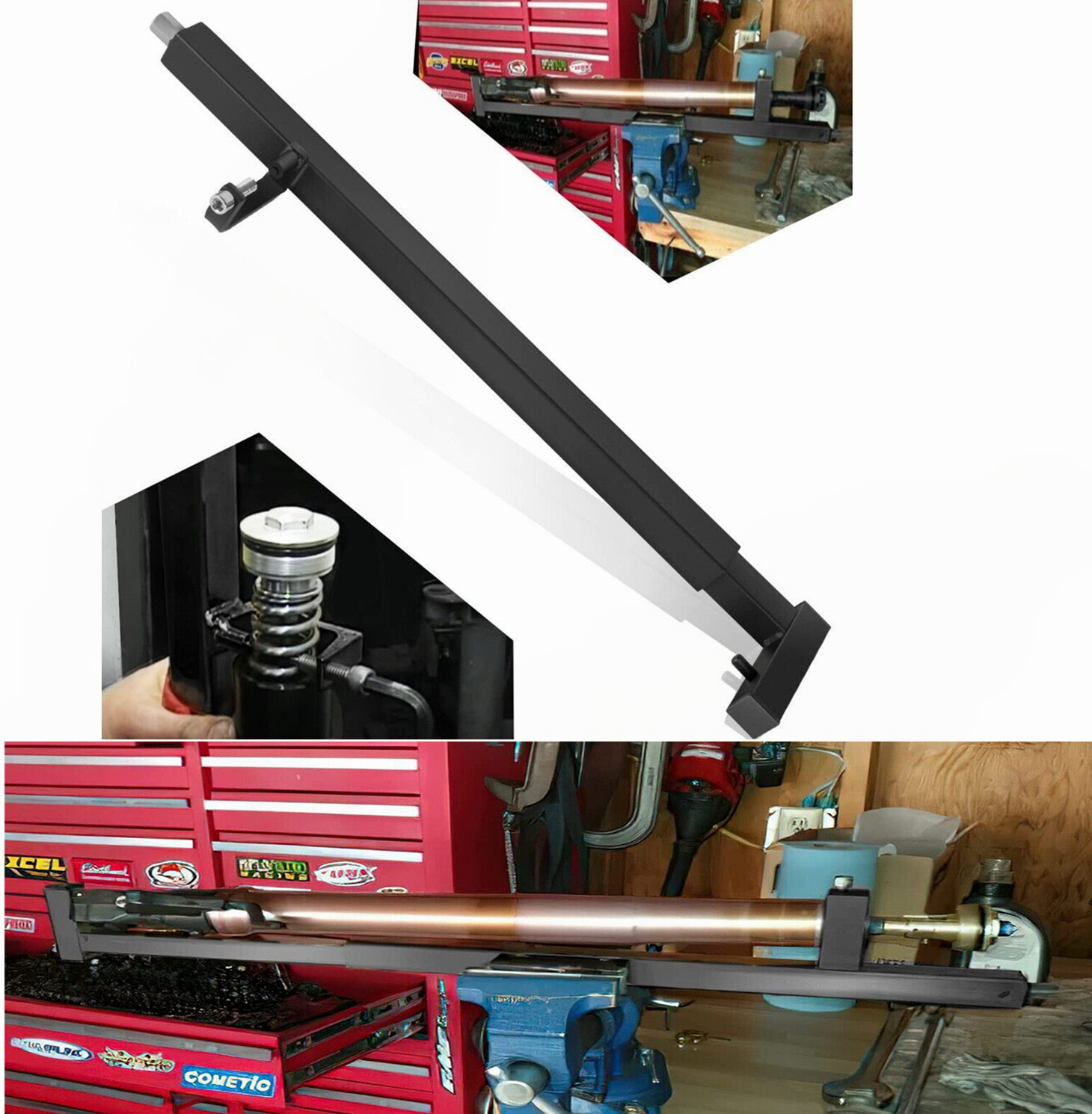 TFSC 01 Fork Spring Compressor Tool for Most Road Racers Motorcycles Sport Bikes