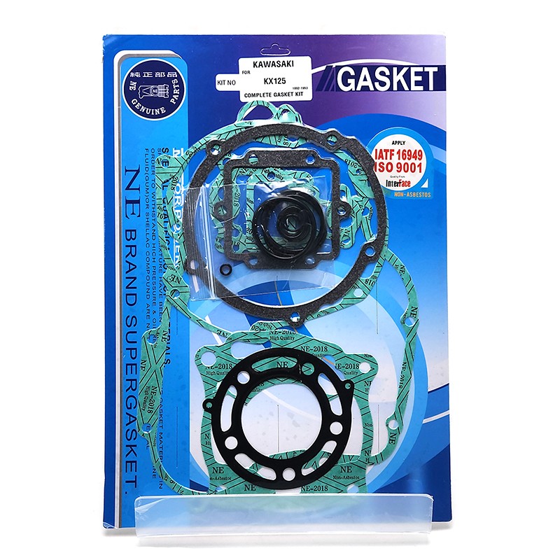 US STOCK! Replacement 2-Stroke Engine Overhaul Gasket Kit Kawasaki KX125 J1/J2