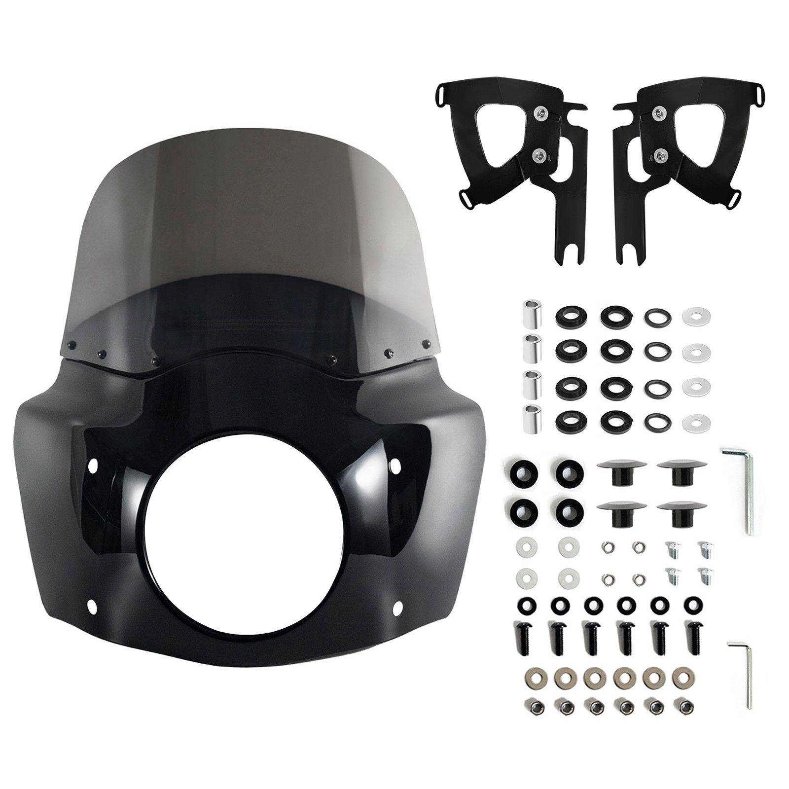 Motorcycle Fairing with 11in Smoke Windshield for Harley Road King FLHR FLHRXS