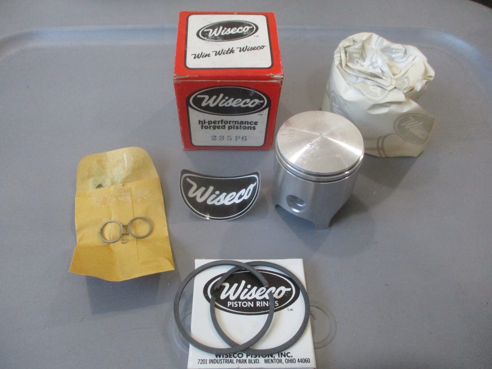 Vintage Wiseco Yamaha Piston 0.60 Rings & Circlips 1974-1983 MX100 DT100 235P6