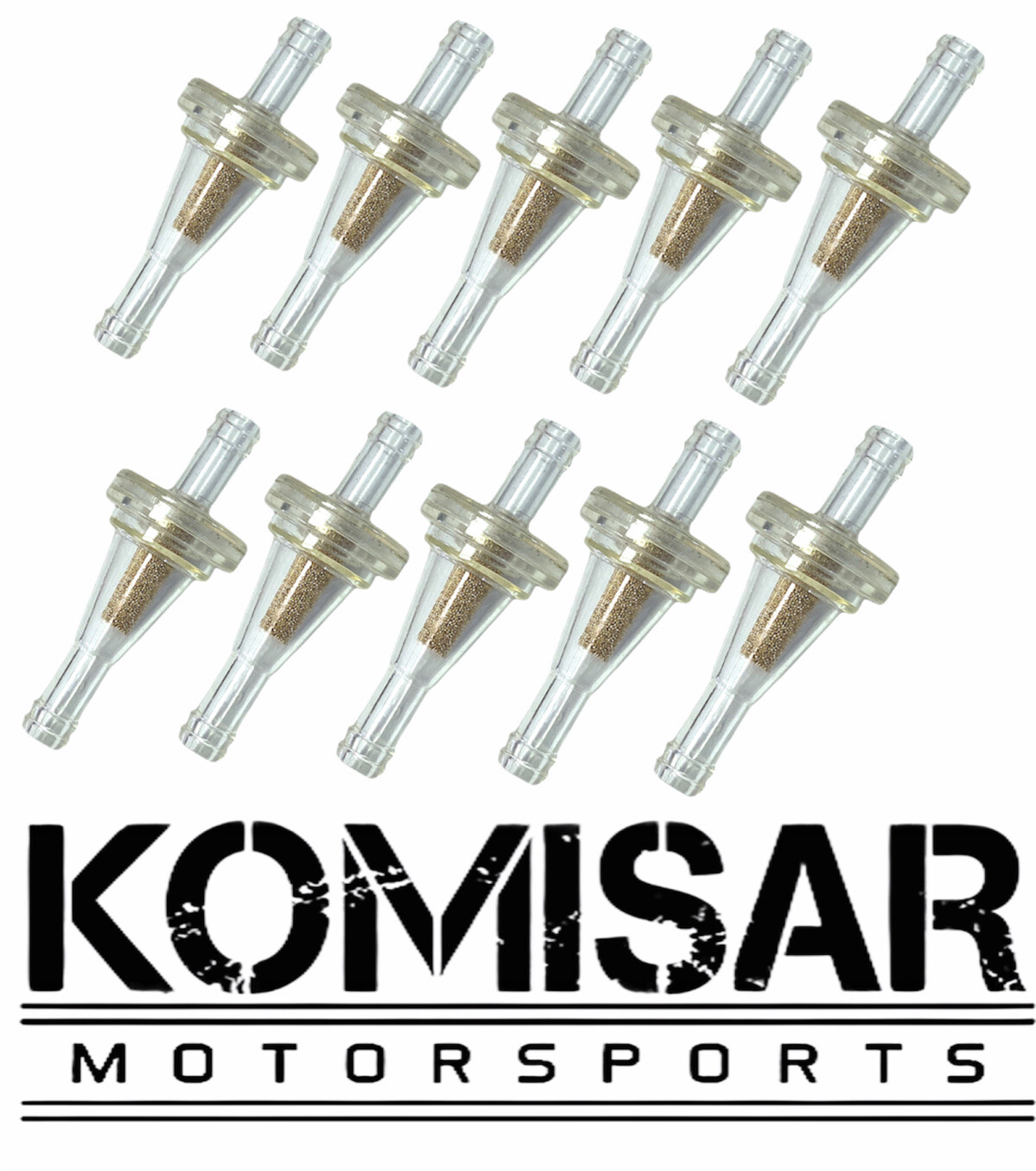 10pcs 1/4″ Motorcycle Inline Gas Fuel Filter for Dirt Bike ATV UTV Snowmobile
