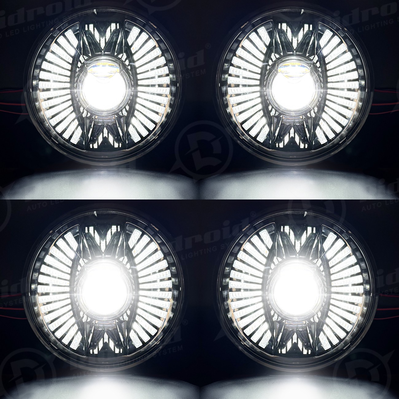 For Kawasaki VN Vulcan 500 750 800 900 1500 DOT 7″INCH LED Headlight Turn Signal