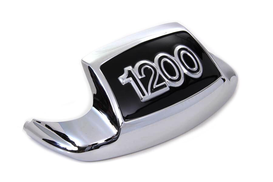 Chrome and Black Front Fender Tip inch1200 inch fits Harley Davidson