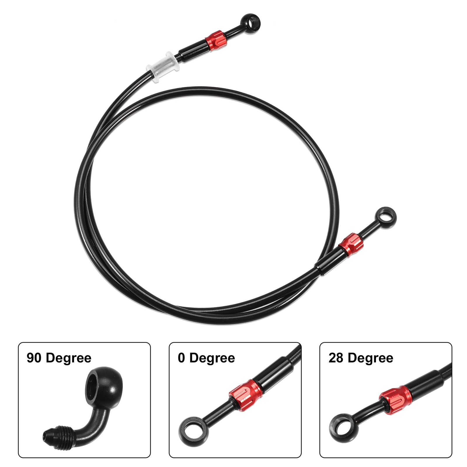 1 Set 90 Degree Motorcycle Hydraulic Brake Line Oil Hose Pipe Fitting Universal