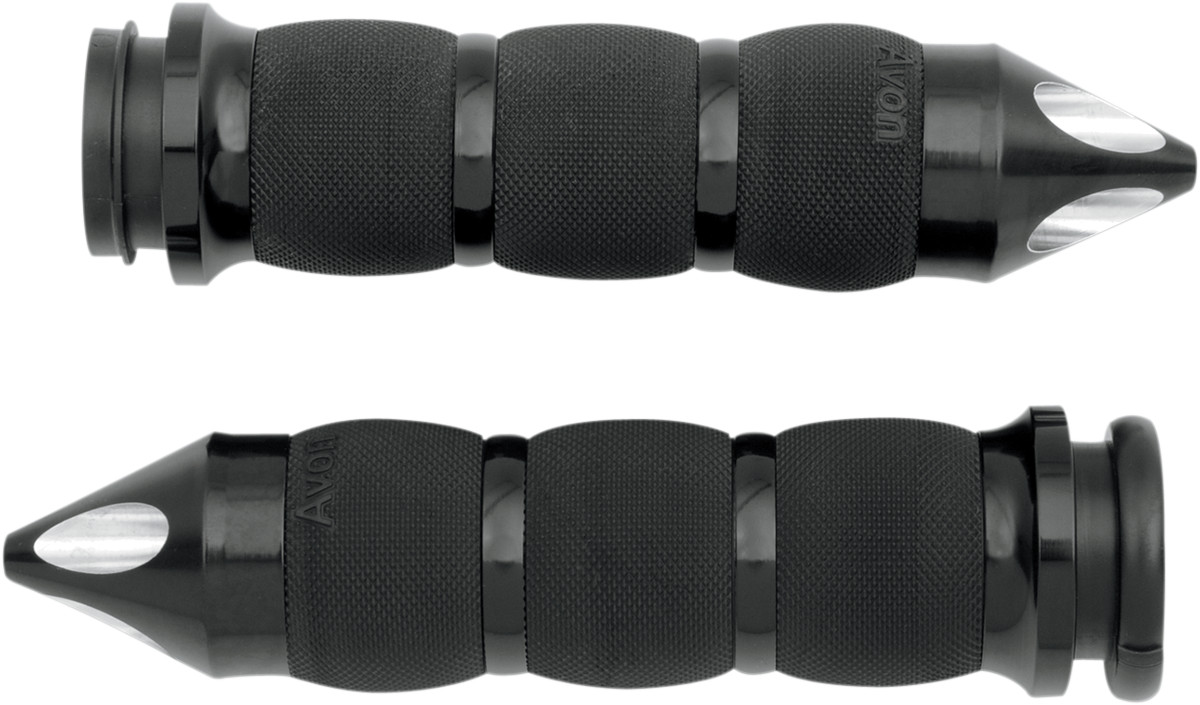 Avon Spike Air Cushion Grips Black TBW 1″ Handlebar Pair