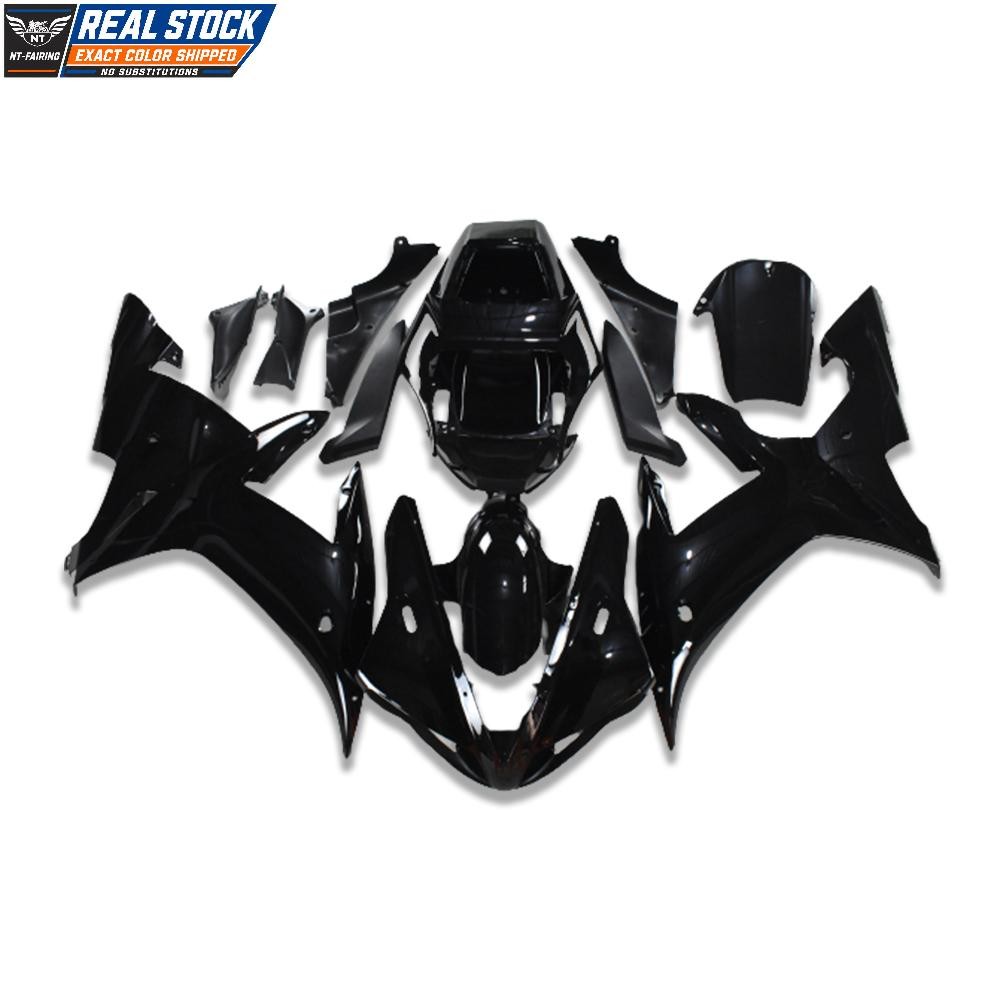FSMC Injection Mold Fairing Fit for Yamaha 2002 2003 YZF R1 Glossy Black Kit