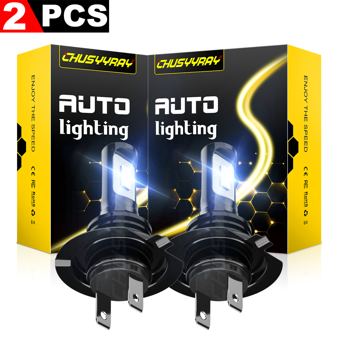 For Honda Silver Wing 600 2002-2013 FSC600 2PCS H7 LED Headlight Bulbs 6000K
