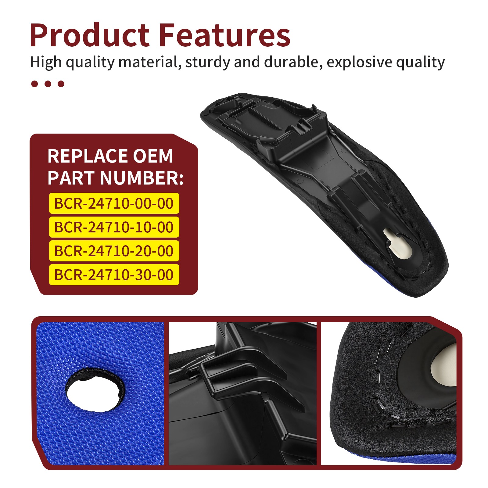 Complete Seat Assembly for Yamaha YZ125 YZ250 2022-2024 YZ125X YZ250X 2023-2024