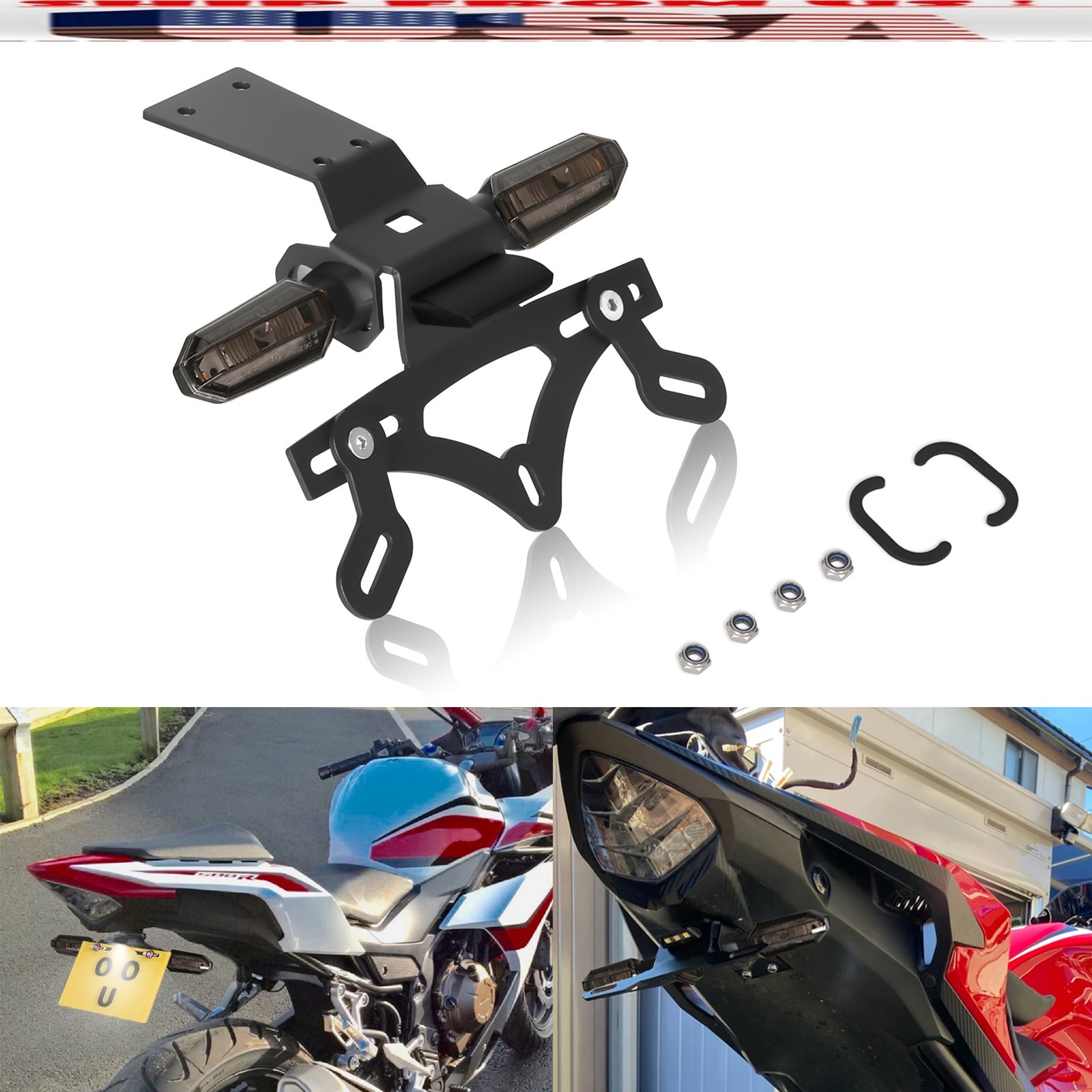 For HONDA CBR400R CBR500R CB500F Fender Eliminator Tail Tidy Led Turn Signal US