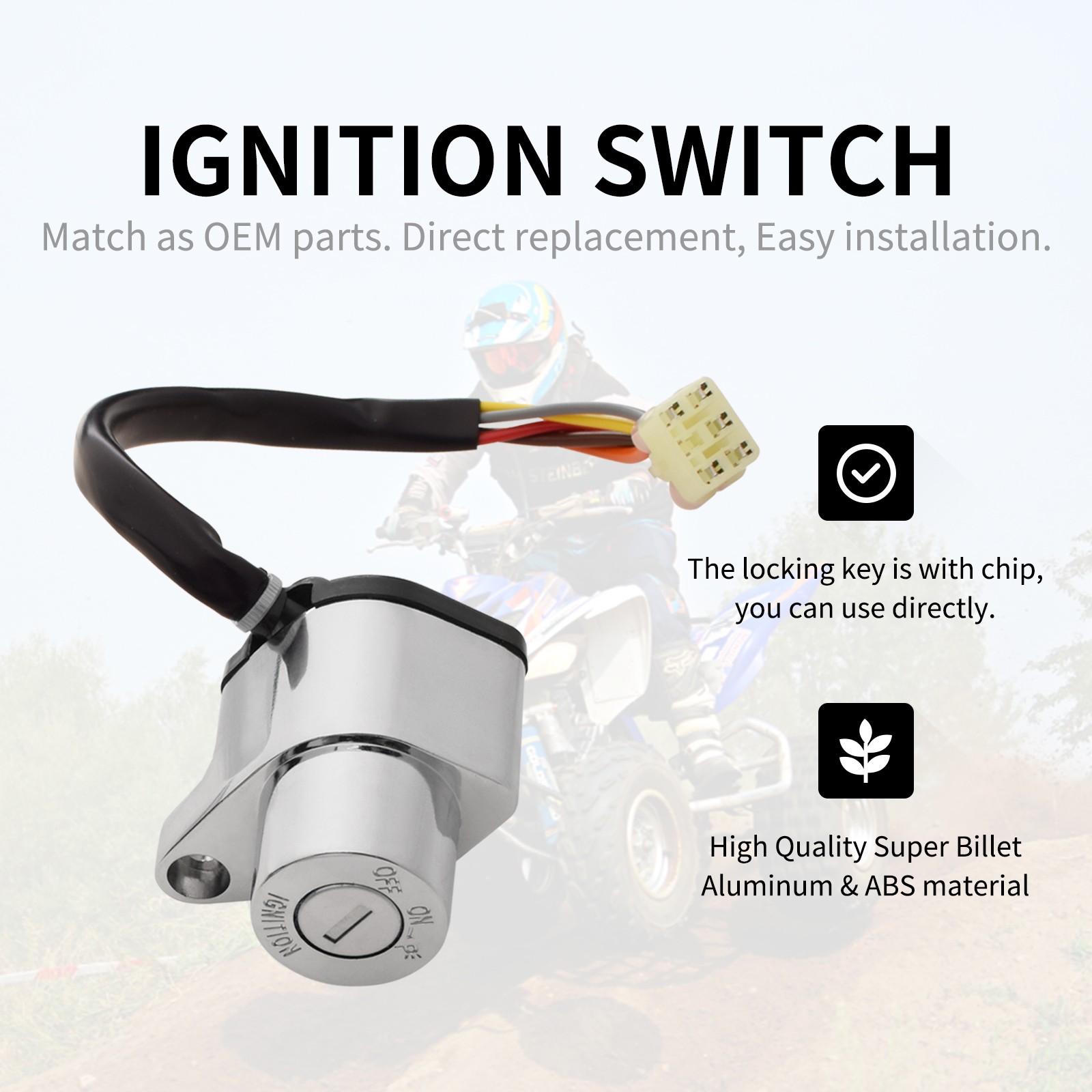 Ignition Key Switch For Suzuki Intruder VL 1500 98-04 Boulevard C90 C90T 05-09