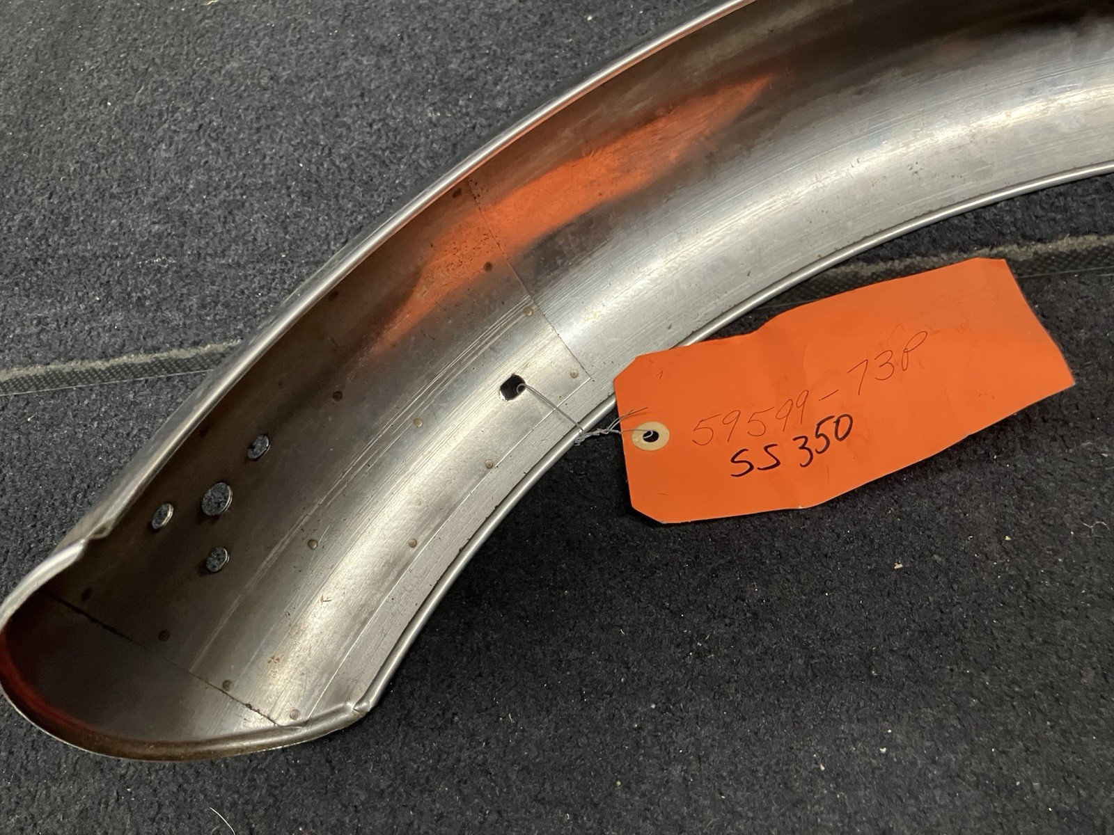 1973-74 AERMACCHI HARLEY DAVIDSON SPRINT SS350 REAR FENDER ASSY 59599-73P NOS