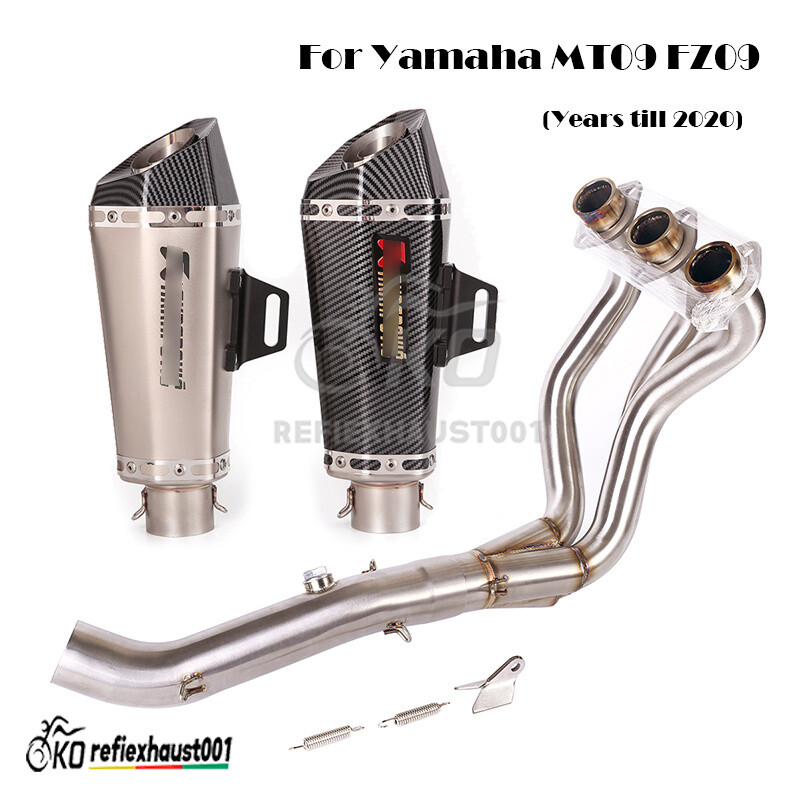 Full Exhaust System Muffler DB Killer + Front Connect Pipe For Yamaha MT-09 FZ09