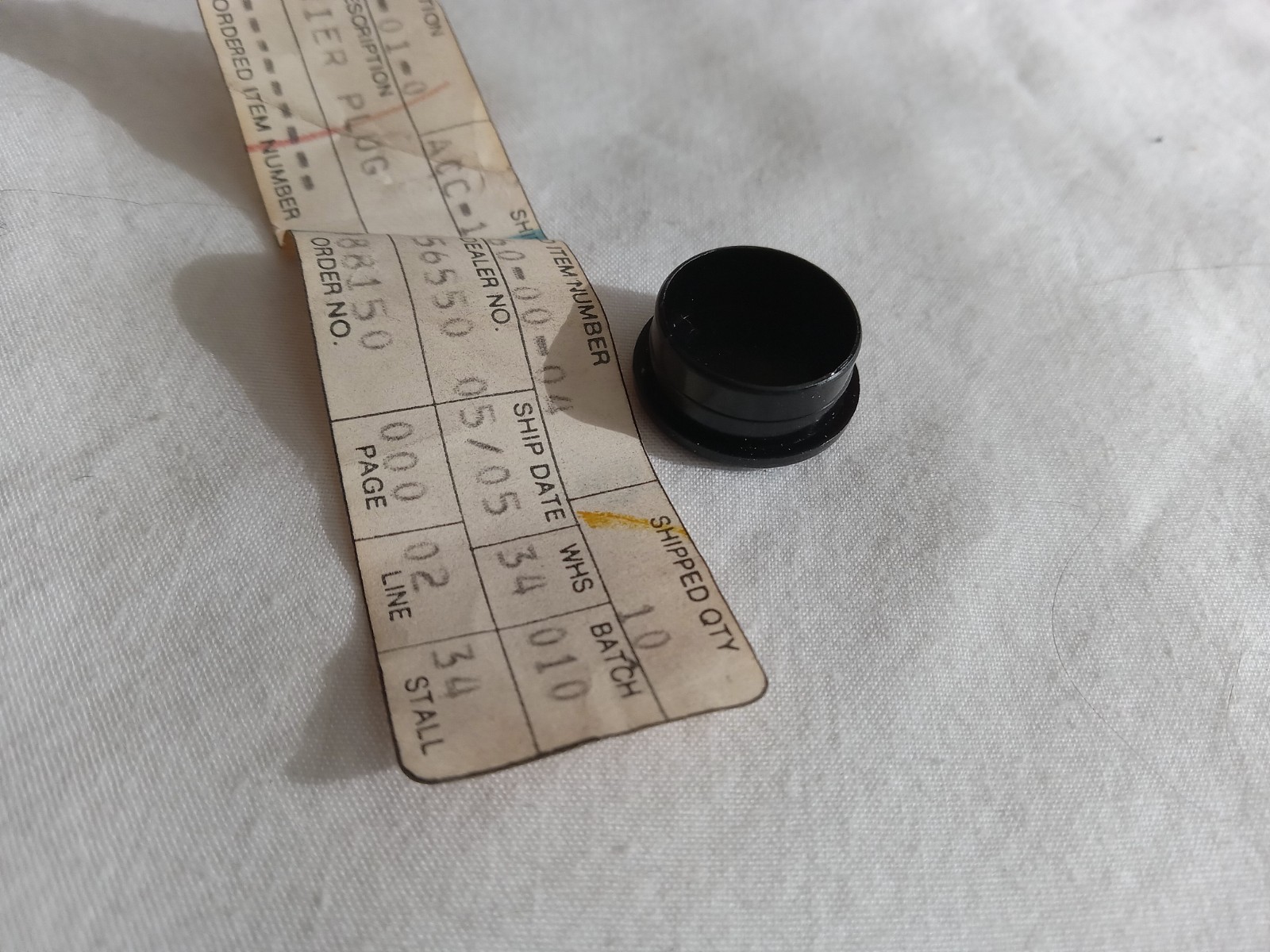 Yamaha Carrier Plug, Black PT#ACC-11160-00-04 NOS OEM