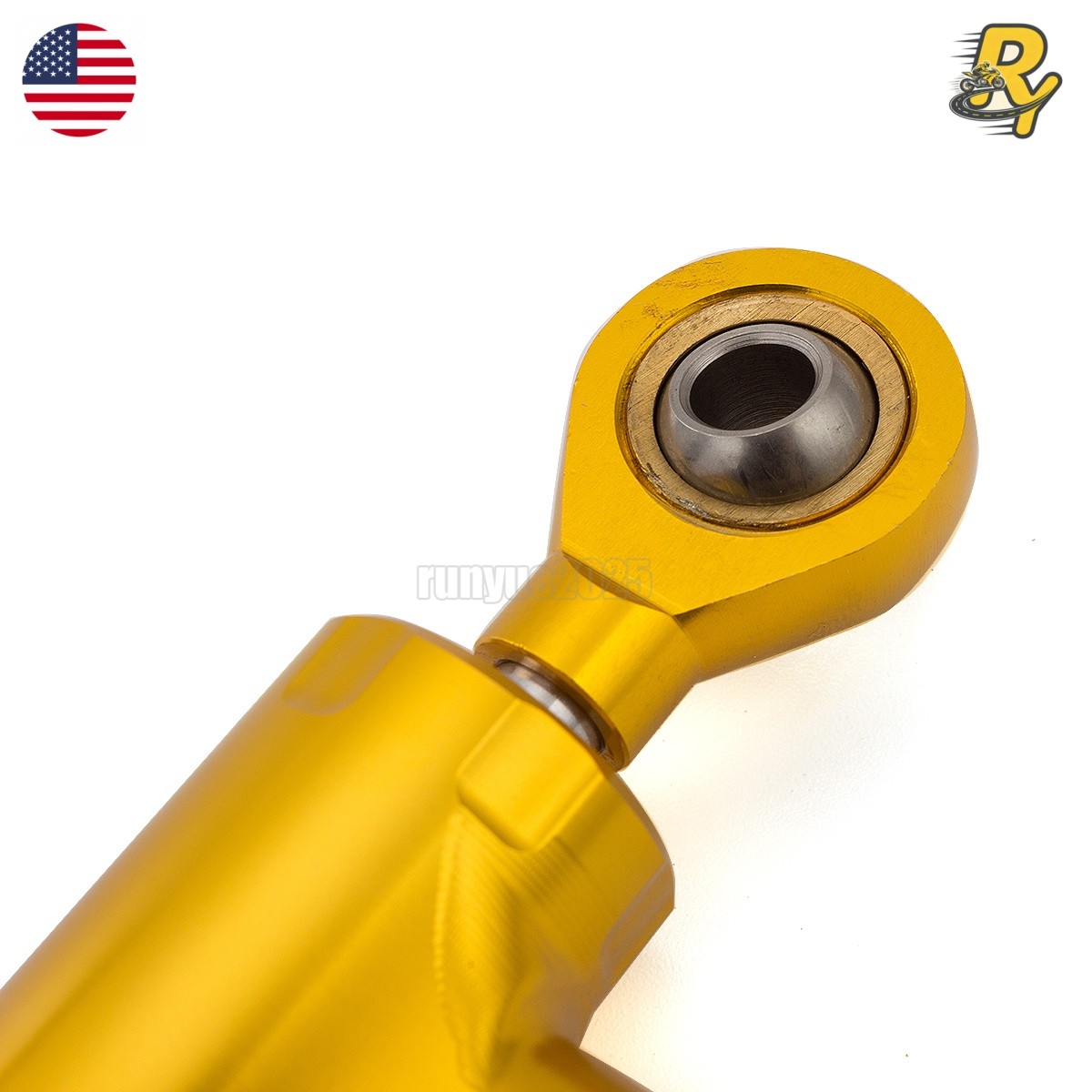 US Motorcycle CNC Steering Damper Stabilizer Adjustable Aluminum Gold Universal