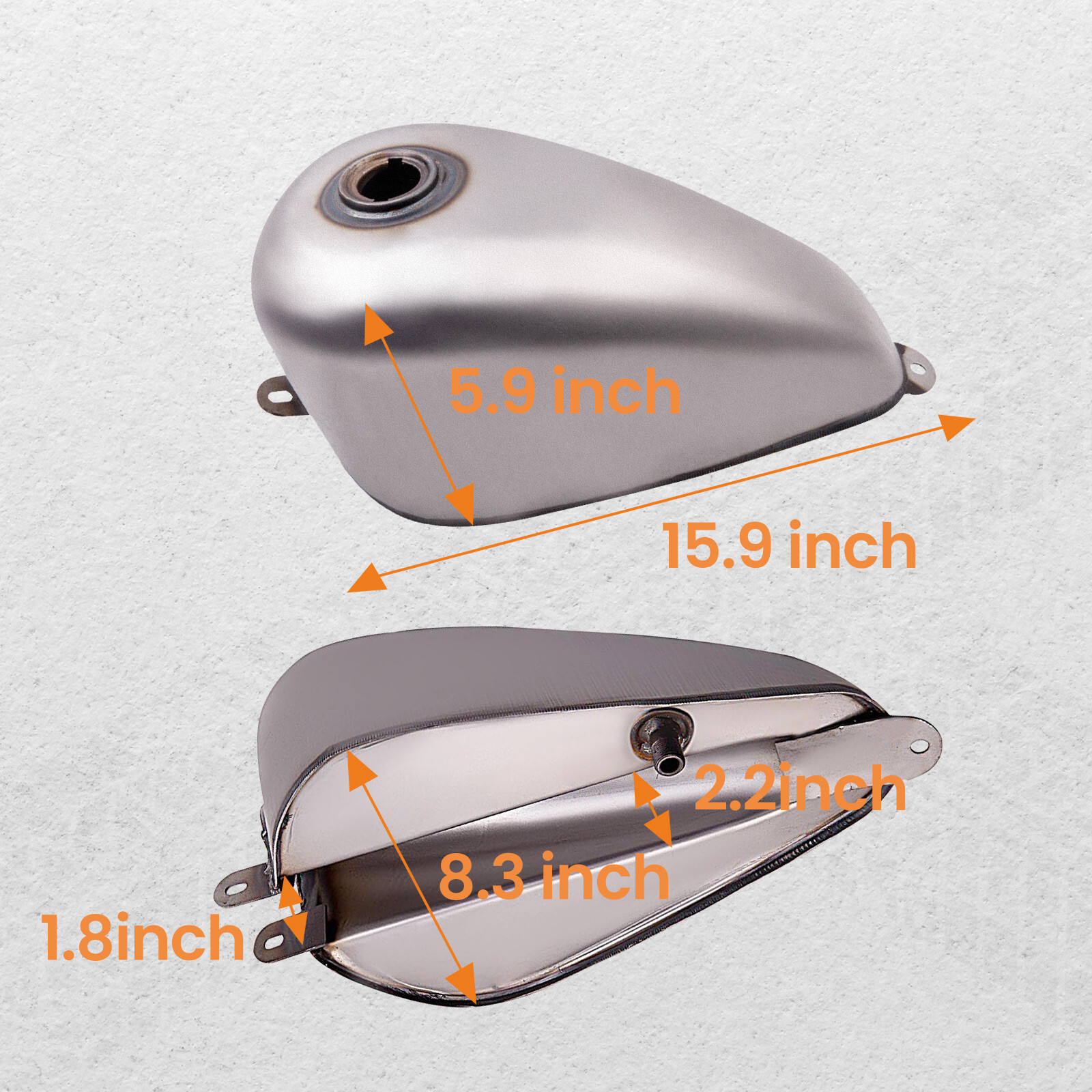 1.5 Gallon 5.6L Gas Fuel Tank For Harley Sportster Ironhead Bobber 1955-78
