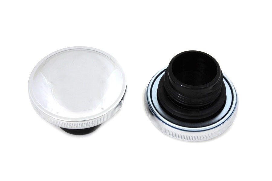 Fat Bob Split Tank Gas Fuel Caps Lid Chrome Dual Pair Vented Evo 96-uP Harley