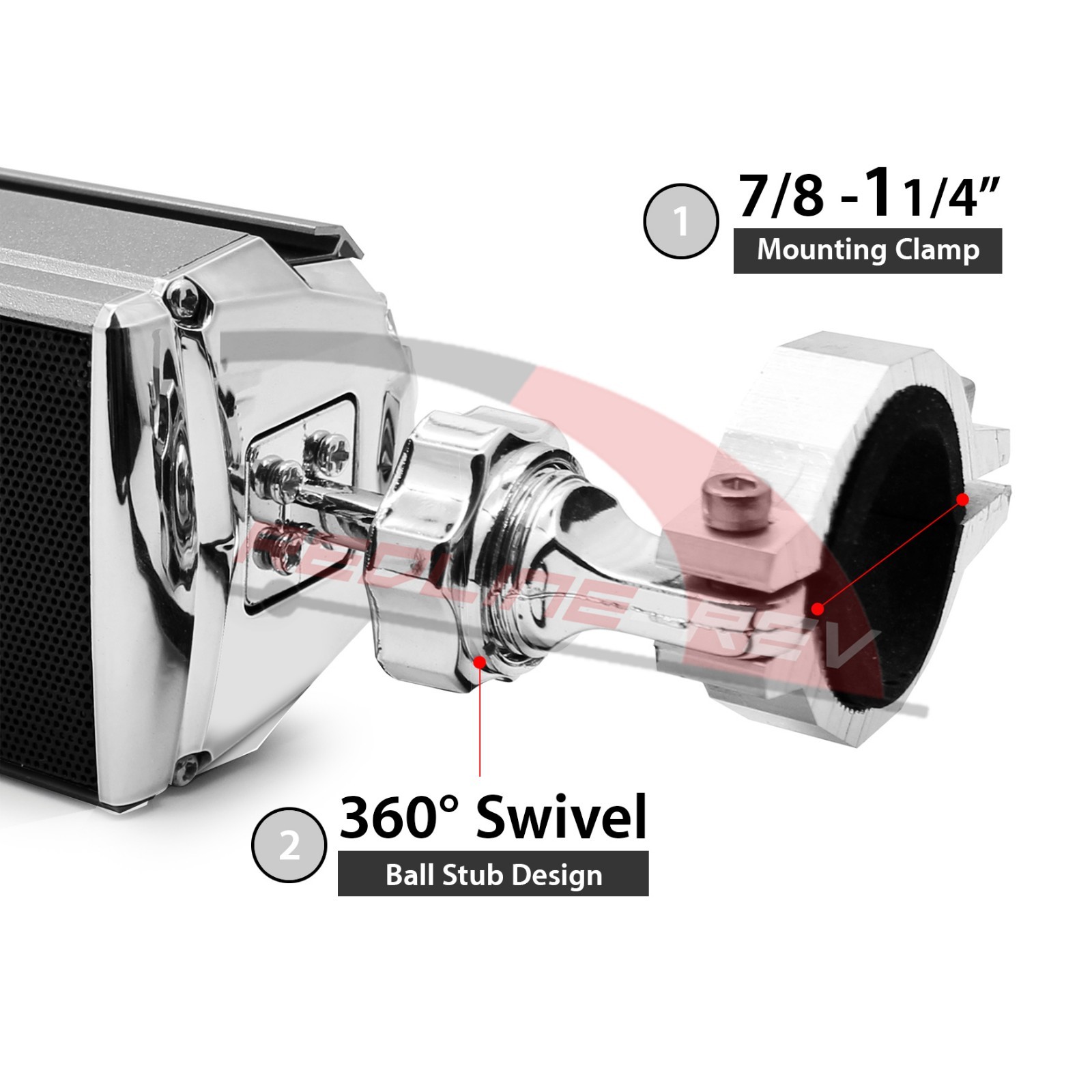 Refurb Waterproof Bluetooth Motorcycle Audio Stereo Speaker System MP3 USB Radio