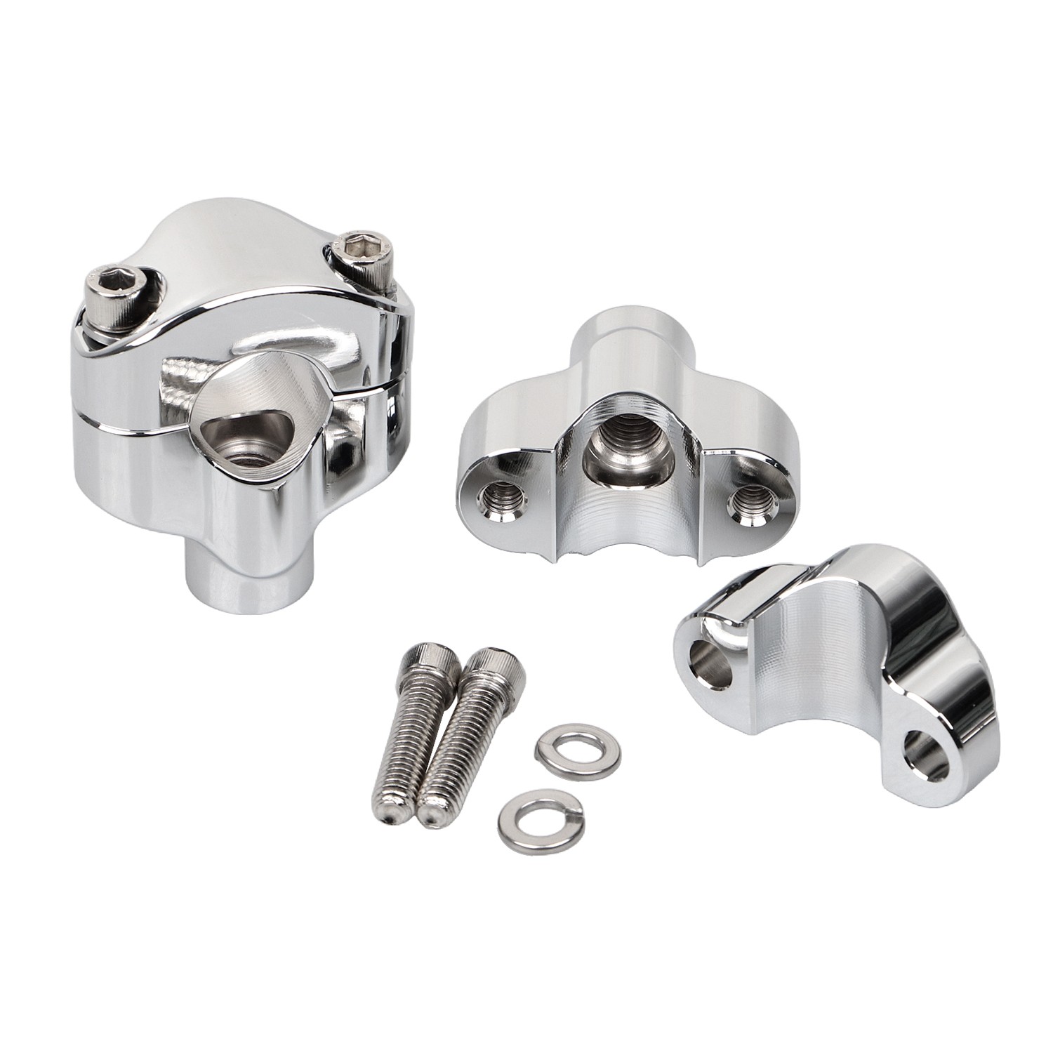 1.65″ Tall Handlebar Risers Clamp For Harley 1″ Bar Night Train Softail Fat Boy