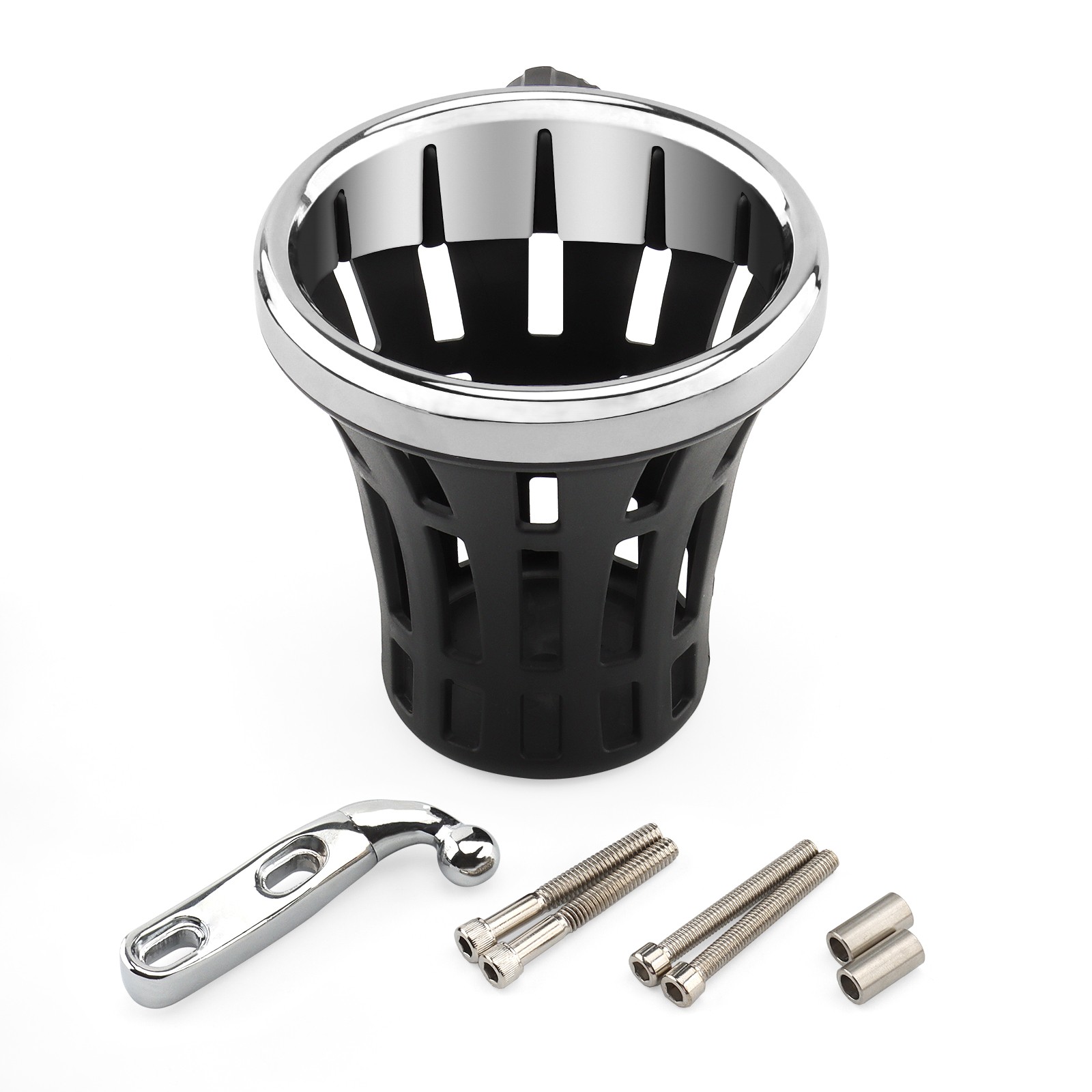 Motorcycle Handlebar Cup Holder Drink Basket Mount For Harley Touring Road Glide